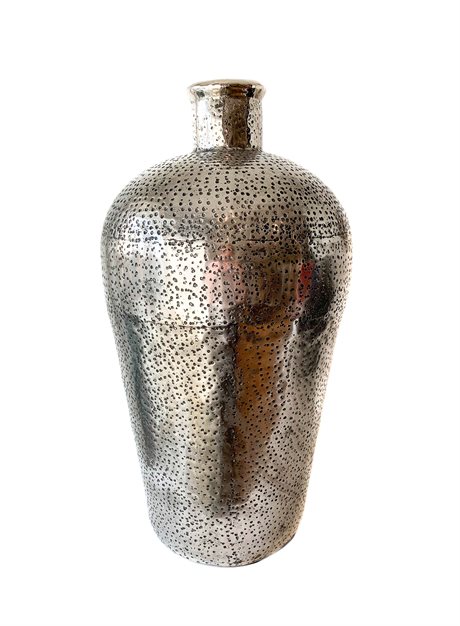 Vase alum raw antique silver