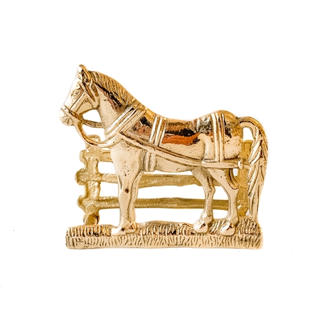 Equestrian Napkinholder Brass