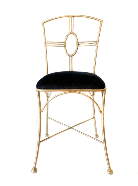 Art Deco Chair with Velvet seat