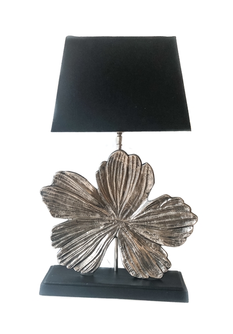 Lamp Base Flower Silver