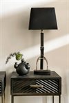 Equestrian Table Lamp Leather String Black