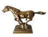 Equestrian Horse alum raw antique gold
