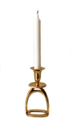 Equestrian Candle Holder Stirup Small Gold