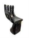 Hand chair alum raw black