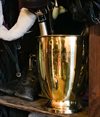 Equestrian Wine Cooler Etched Brass