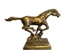 Equestrian Horse alum raw antique gold