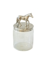 Glas Jar w Horse nickle
