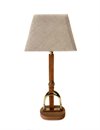 Table Lamp Leather String Cognac