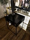 Bedside Table w/ inlay SB black 70 cm (Kontinental)